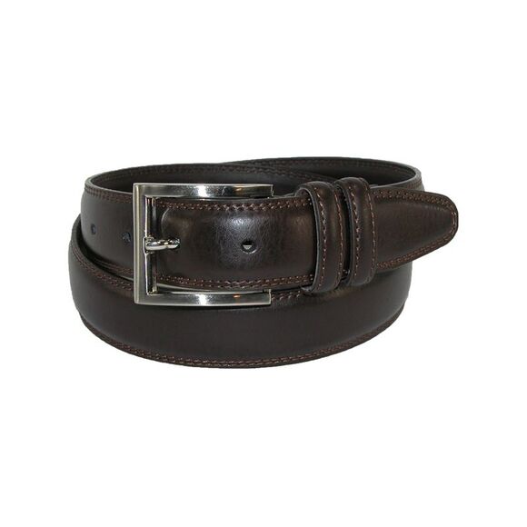Aquarius Men's Big & Tall Leather Padded Belt with Satin Buckle - Picture 4 of 6